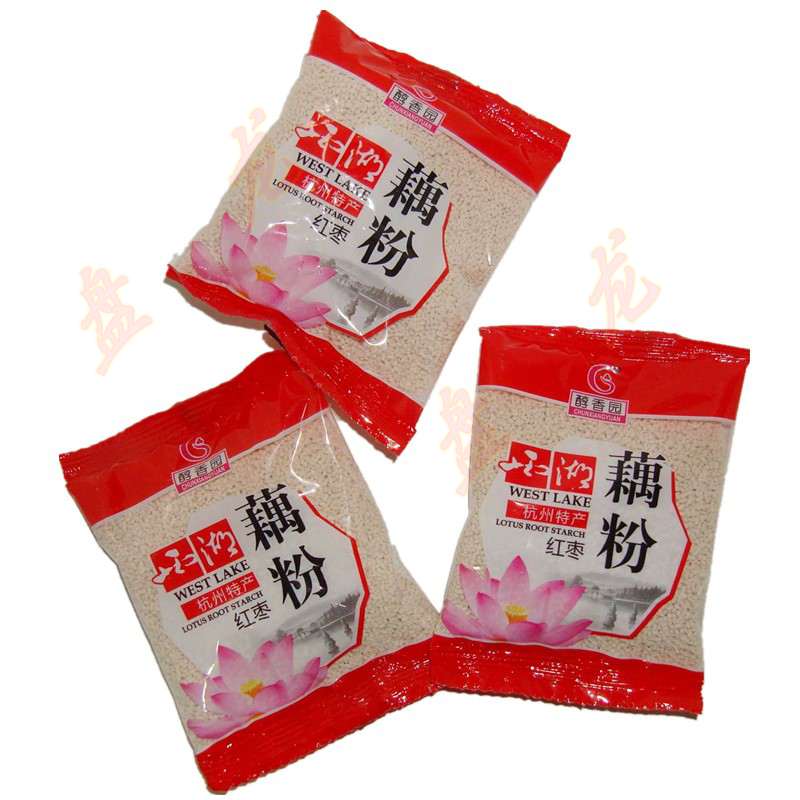 杭州特产醇香园西湖藕粉红枣味500g散装称重多斤优惠