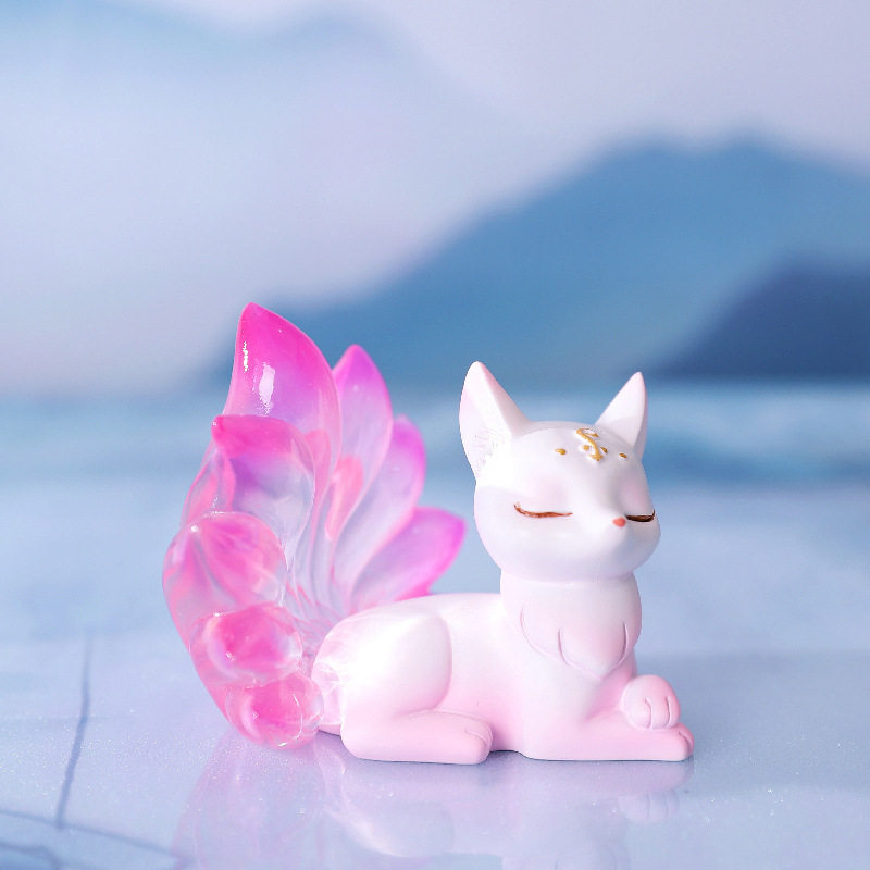 涂山九尾狐盲盒上古狐狸小摆件女生桌面装饰送礼品女生小玩意礼物