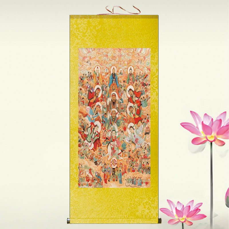 闾山总真图挂画仙家仙娘画像装饰画三教总坛水陆全神许天师卷轴画