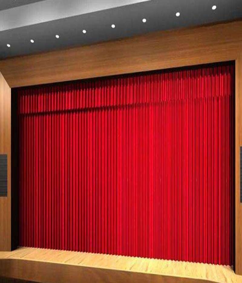 高档舞台幕布定制学校礼堂背景布电动阻燃小剧场会议表演布料柔软