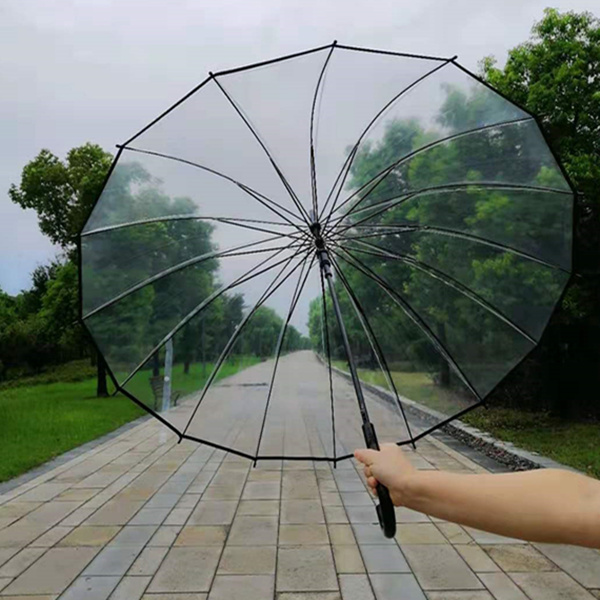 尼奥情伞-16骨加厚透明雨伞个性小清新