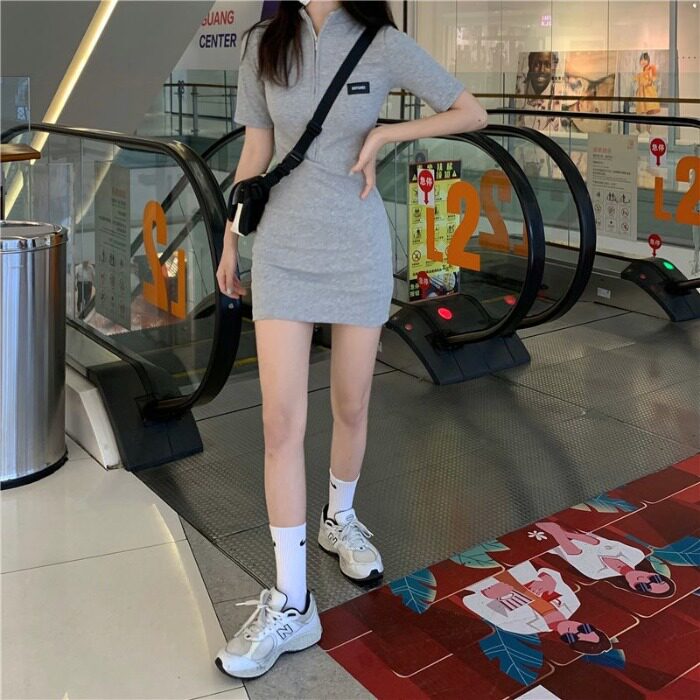 很乖的裙子方便野女上衣做事神器女野外夜连衣裙实用通勤穿搭