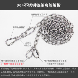 304不锈钢狗链子中型狗狗牵引绳铁链子大型犬遛拴狗绳子德牧加粗