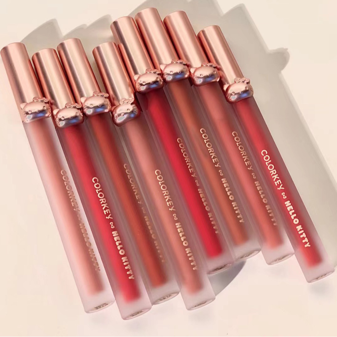colorkey珂拉琪723蜜桃粉hellokitty空气唇釉丝绒哑光镜面718口红