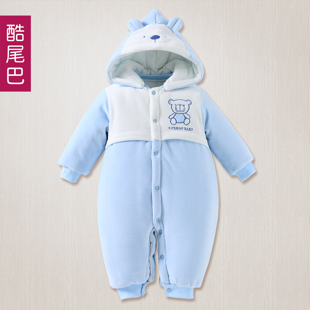 衣服宝宝新生儿连体加厚棉衣婴儿外出秋冬冬装