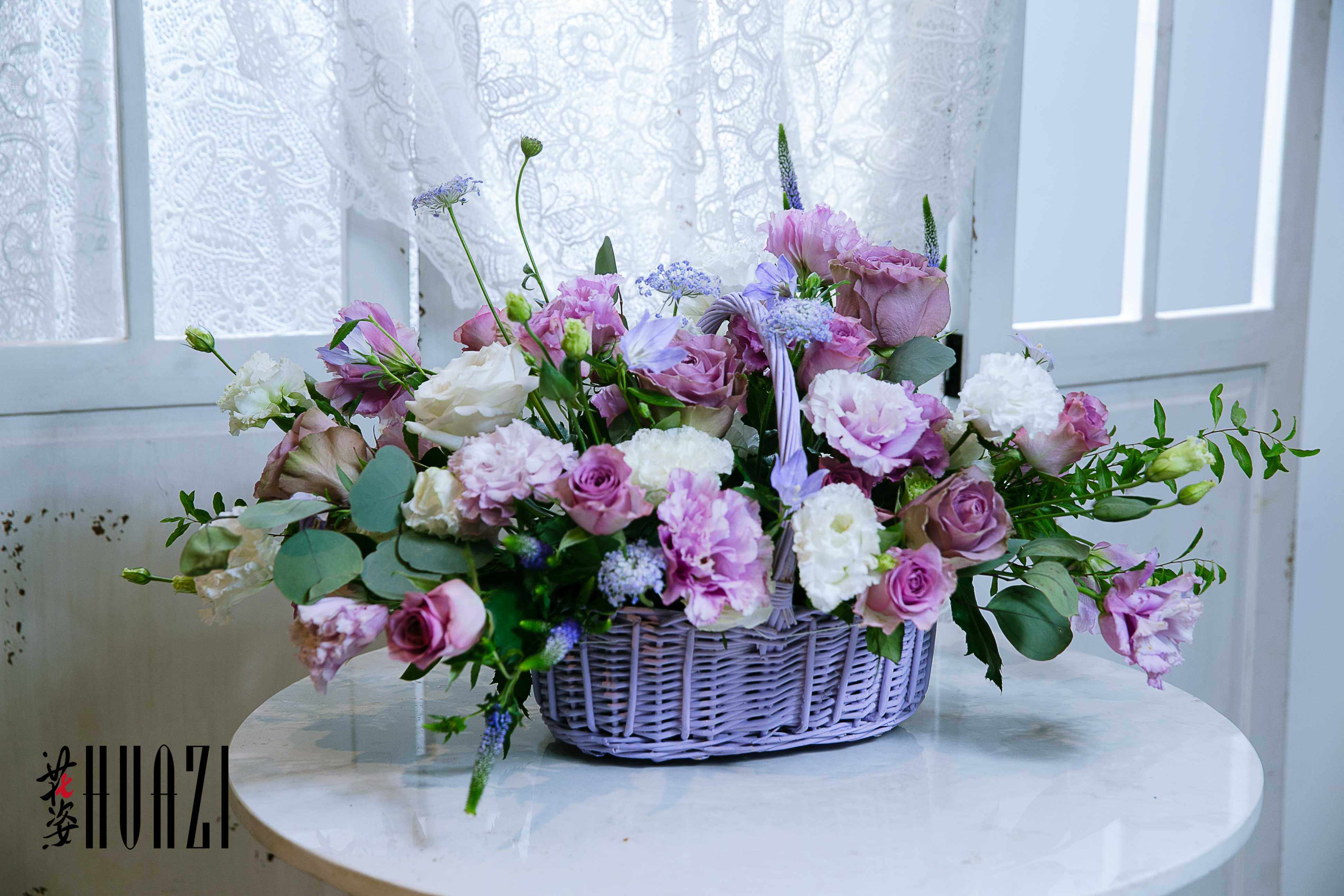 北京同城鲜花速递芙罗拉花蓝紫色菱角爱人女友闺蜜花鲜花速递(同城)