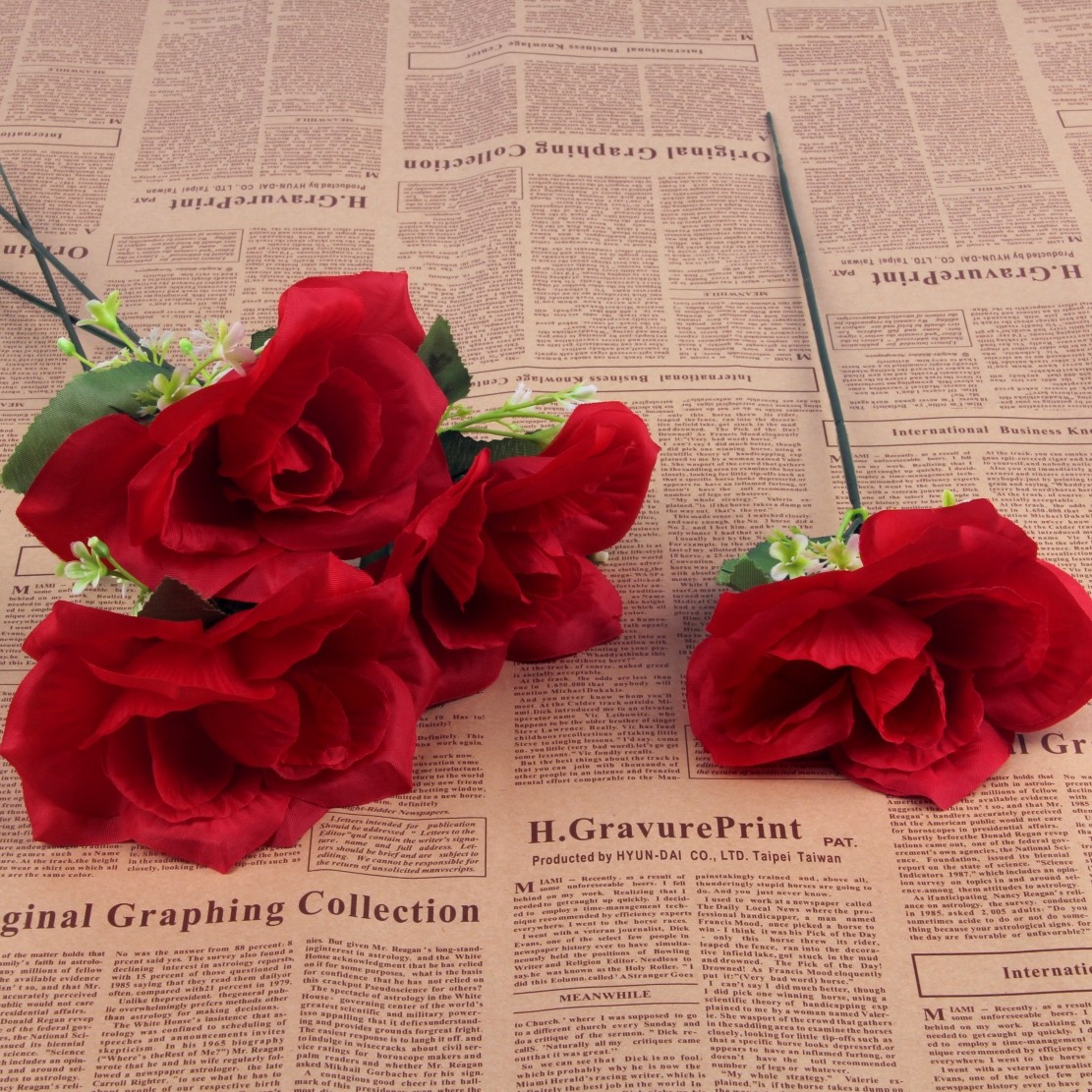 假玫瑰花仿真花束单支批发包邮