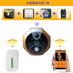 wifi摄像头猫眼门铃监控移动侦测手机app拍照录像远程实时对讲