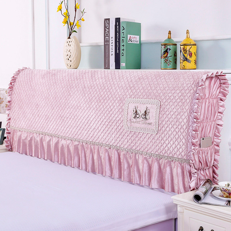 全包布艺床头罩软包床头套夹棉简约现代防尘罩套1.8m2米床保护套