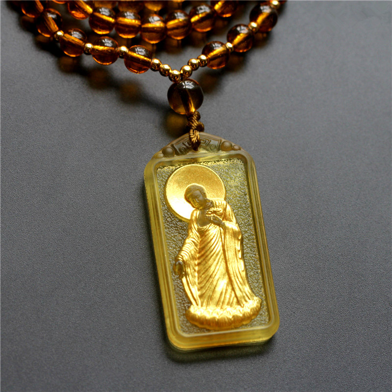 佛牌古法琉璃接引佛男女本命吊坠项链南无阿弥陀佛地藏观世音菩萨