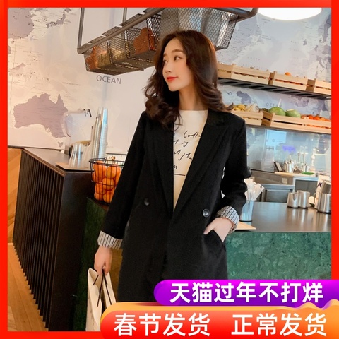 黑色小西装外套女韩版春新款英伦风休闲小个子西服上衣女学生洋气