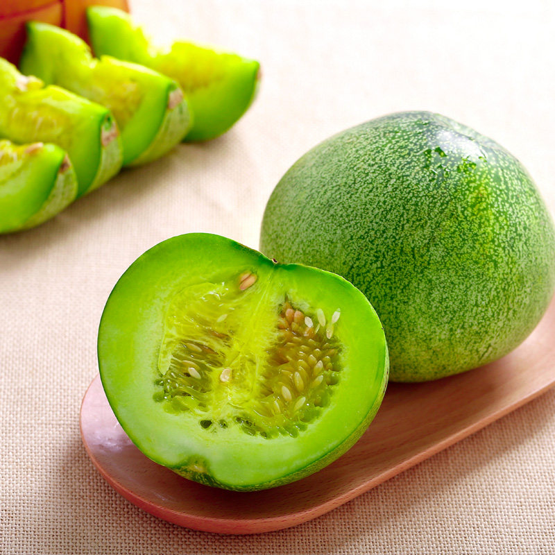 绿宝石日本甜宝王甜瓜种子高产甜早熟四季播薄皮香瓜水果种子种苗