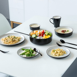 碗碟套装家用2人北欧简约网红餐具ins碗盘子套装日式餐具一人食