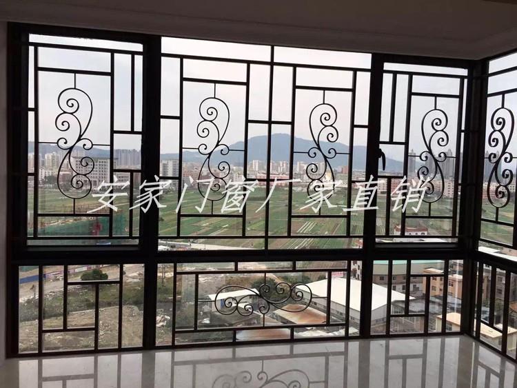 热卖焊接窗花铝合金防盗窗防蚊防盗304金钢网纱窗阳台防护栏窗已售