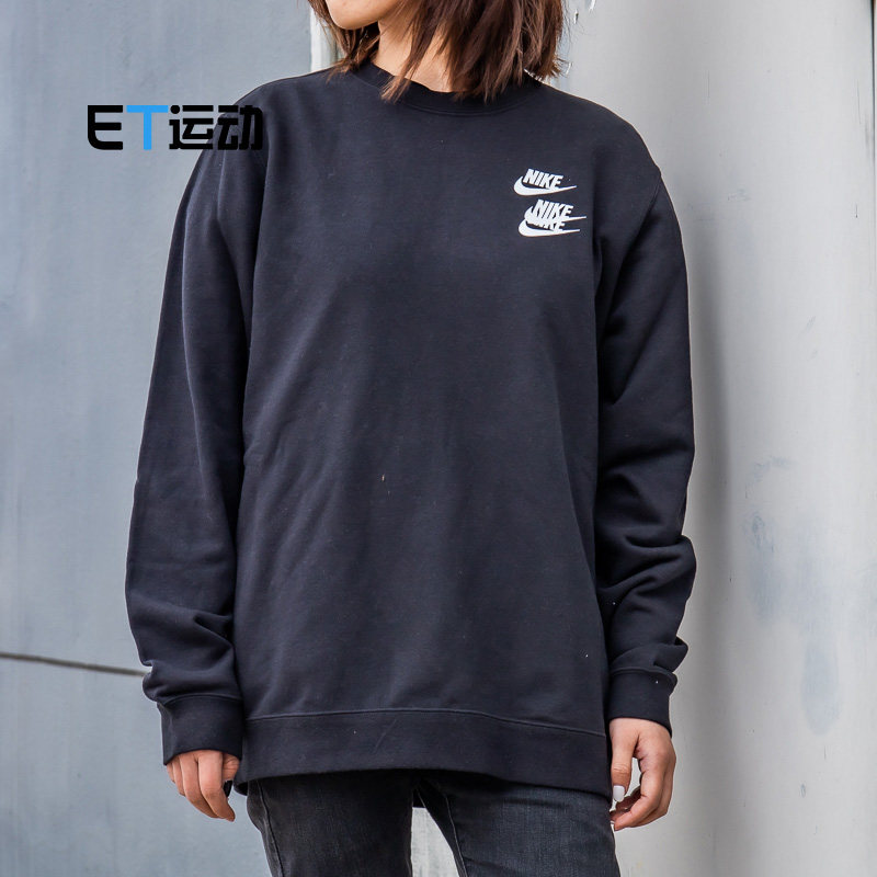 nike swoosh男子三勾针织圆领休闲运动舒适长袖卫衣dn4408/dv7381