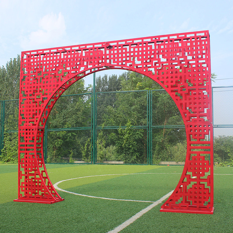 中式婚庆道具铁艺中华门月亮拱门中国风婚礼仪式福禄寿喜屏风路引