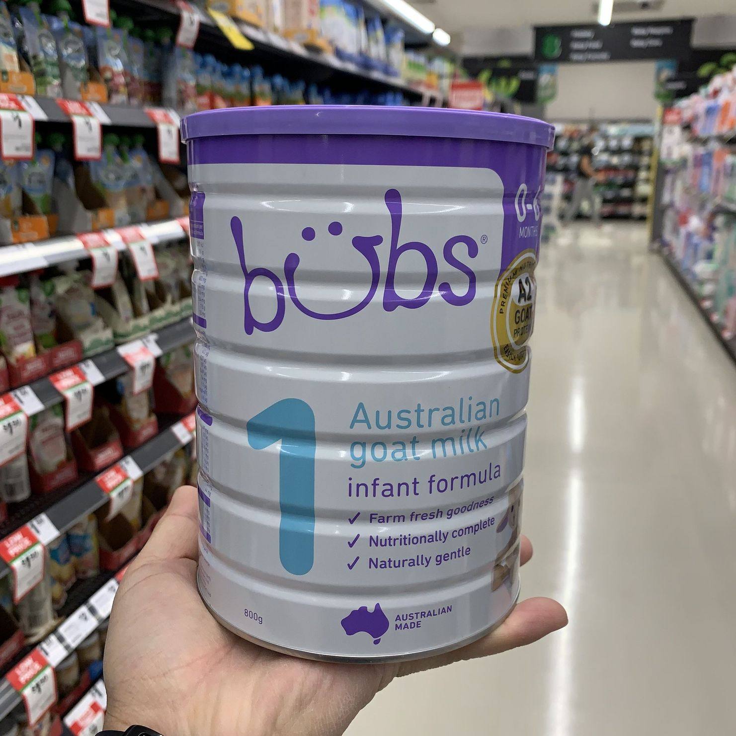 澳洲代购bubs贝儿婴幼儿童羊奶粉1段
