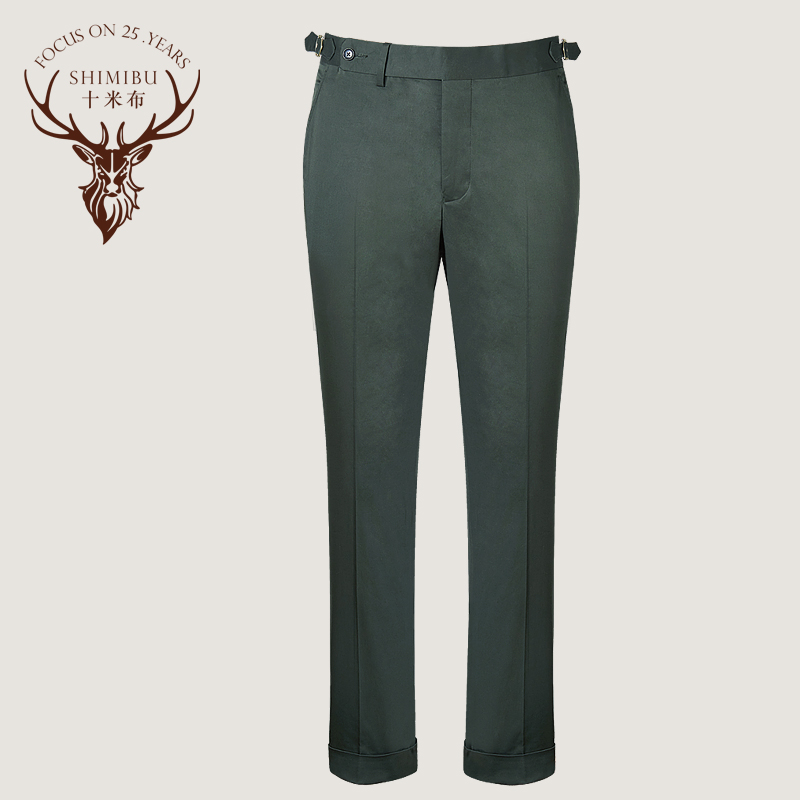 Ten meters Naples leisure time Western-style trousers Army green personality Paris buckle Curling European style Adjustment buckle Tapered pantsin the Men's clothing, Trousers category - from Buy2taobao.com to provide professional Taobao agent buy service