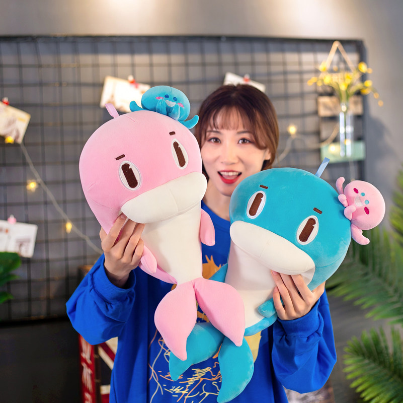 毛绒玩具阿布海豚一起学布娃娃可爱抱枕公仔婚庆玩偶儿童生日礼物
