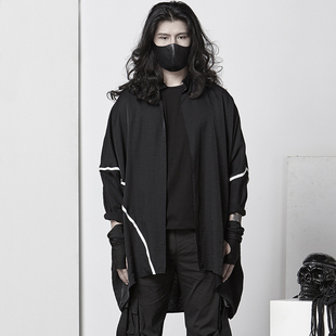 颓废元素日系yohji设计外套暗黑系哥特式披风衣长袍夜店潮男斗篷