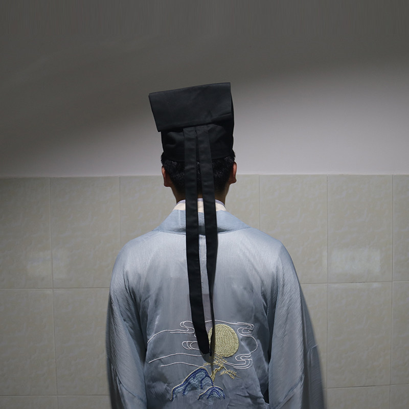 汉服男女汉服帽子非古装黑色飞鱼服锦衣卫侠客书生幞头古风乌纱帽