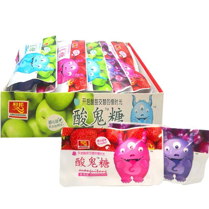 草莓味食品_网红利邦酸鬼糖12.