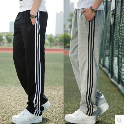 student spring and autumn trousers Elastic waist Sports pants Exposure Side stripe zipper pocket trousersin the Men's clothing, Casual pants category - from Buy2taobao.com to provide professional Taobao agent buy service