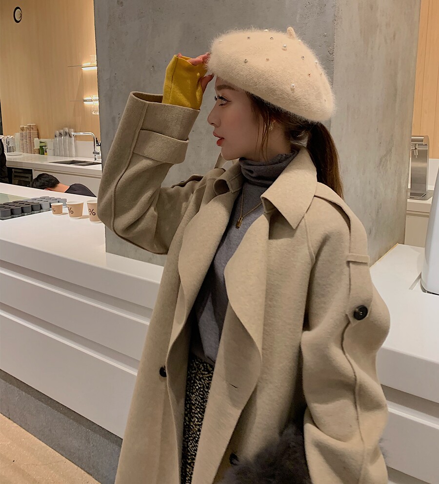 杏色双面羊绒大衣大额优惠券