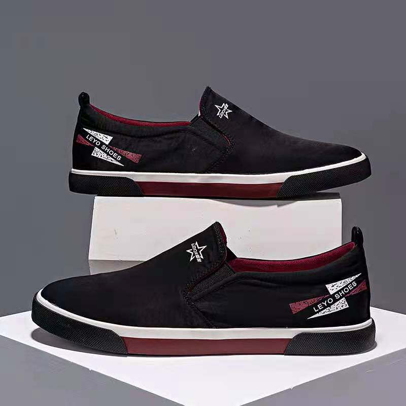 猎友一脚蹬休闲男鞋秋季懒人防水布鞋透气老北京休闲鞋软底驾车鞋