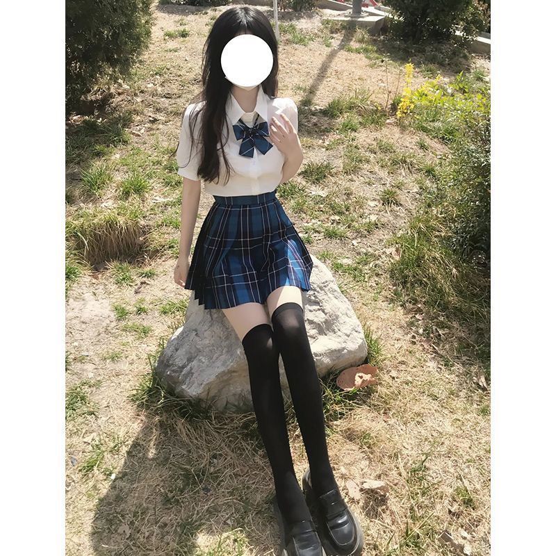 胖MM200斤特大码甜辣JK制服衬衫修身收腰基础款纯欲制服夏季新款