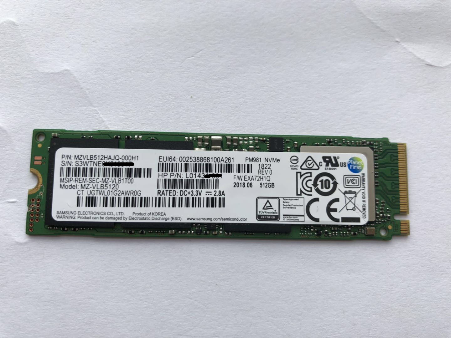 2固态硬盘 pm961 pm981 nvme 256g 512g笔记本2280 ssd优惠券
