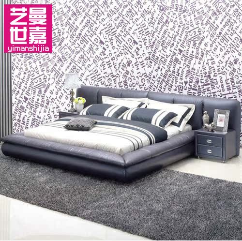 Art Man Sega Leather bed Leather bed Soft bed 1.8 Special Double Marriage bed Leather soft bed Y138#in the Residential furniture , Beds , Leather Bed category - from Buy2taobao.com to provide professional Taobao agent buy service