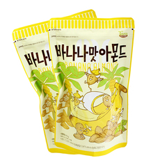 韩国零食品 gilim香蕉味蜂蜜黄油扁桃仁大包210g 休闲办公小吃