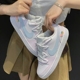 球鞋定制 Nike Court borough Low 爱心彩虹 夏日水滴 粉蓝女板鞋