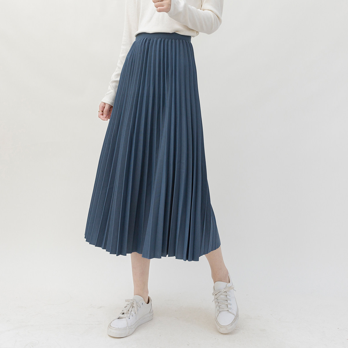 百褶裙中长款风琴褶半身裙