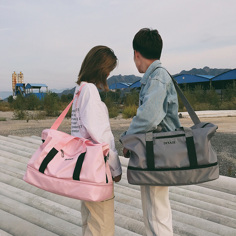 鞋仓防水大训练健身包旅行包简约时尚单肩包容量短途女手提包男|msdalam kategori beg sukan/pakej luar/Fitting, kit pergerakan drum/Beg perjalanan - dari Buy2taobao.com untuk memberikan perkhidmatan ejen Taobao profesional membeli