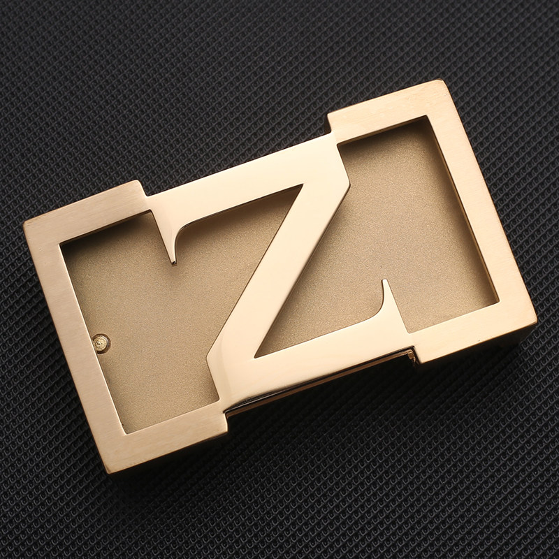 皮带扣头平滑扣男士z字盒子板扣腰带头不锈钢内穿裤带卡扣配件3.