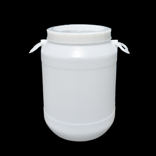 25L升塑料桶圆桶 25kg白色圆形塑料桶酒桶50斤水桶家用储水桶油桶