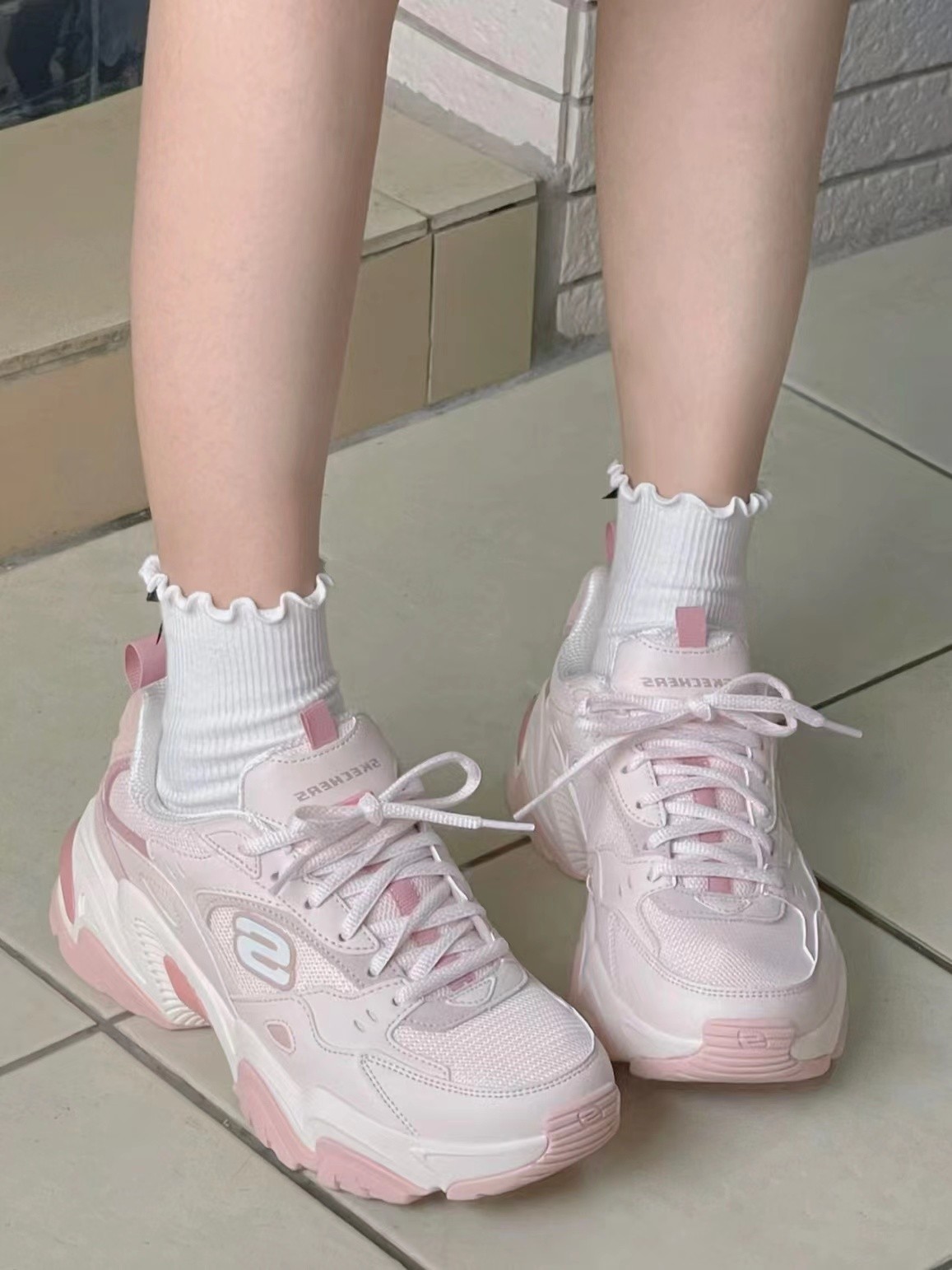 Skechers斯凯奇女子独角兽机甲鞋少女甜酷复古运动鞋149916