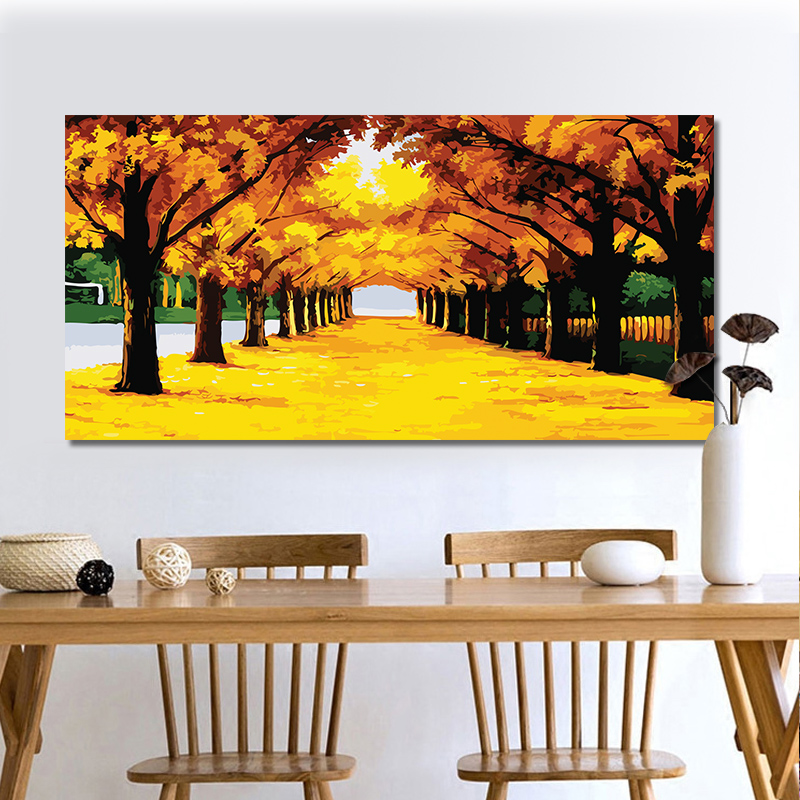 diy数字油画黄金满地油彩画 手绘填色客厅大幅名画花卉风景装饰画在类目 家居饰品, 装饰画, DIY/数字油画中 - 来自Buy2taobao.com提供专业的淘宝代购服务