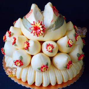 胶东花饽饽寿桃馒头生日礼物老人祝寿礼物面食蛋糕南瓜面大饽饽