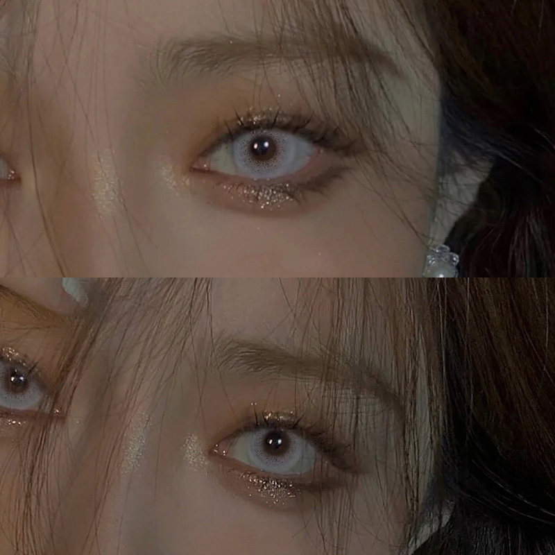 美瞳旗舰店官网正品batis双灰年抛半年抛混血款隐形近视眼镜润瞳