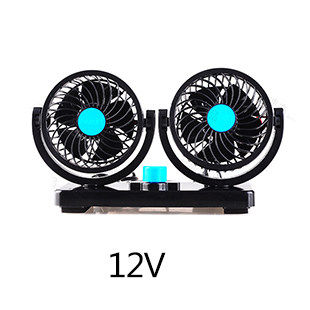 汽车电风扇 12v24v车载风扇 新款车用风扇面包车风力大 双头大风