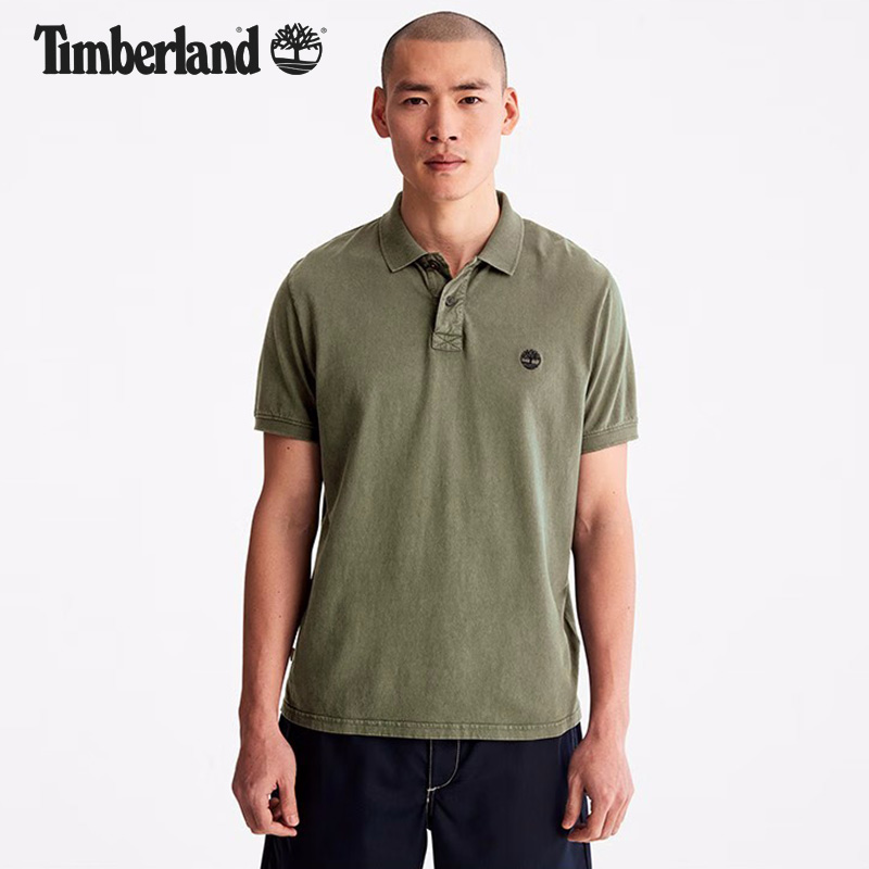 添柏岚Timberland官方男子短袖T恤23秋季新款POLO衫户外半袖A6R29