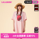 LALABOBO24夏季新款宽松甜美风草莓针织短袖连衣裙女|CBDB-WLZY13