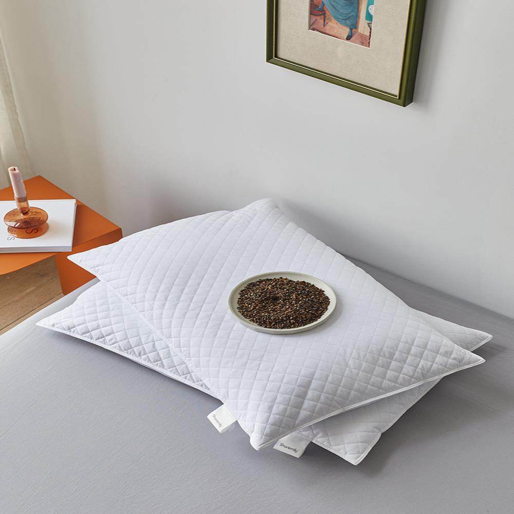 100纯荞麦枕头全荞麦皮荞麦壳偏硬枕芯大人单人保健护颈椎枕头