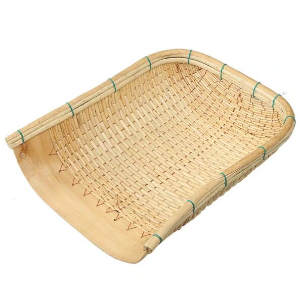 竹编m制品厨房餐具头层簸箕篮子家用老式农家竹筐大号圆形箥箕