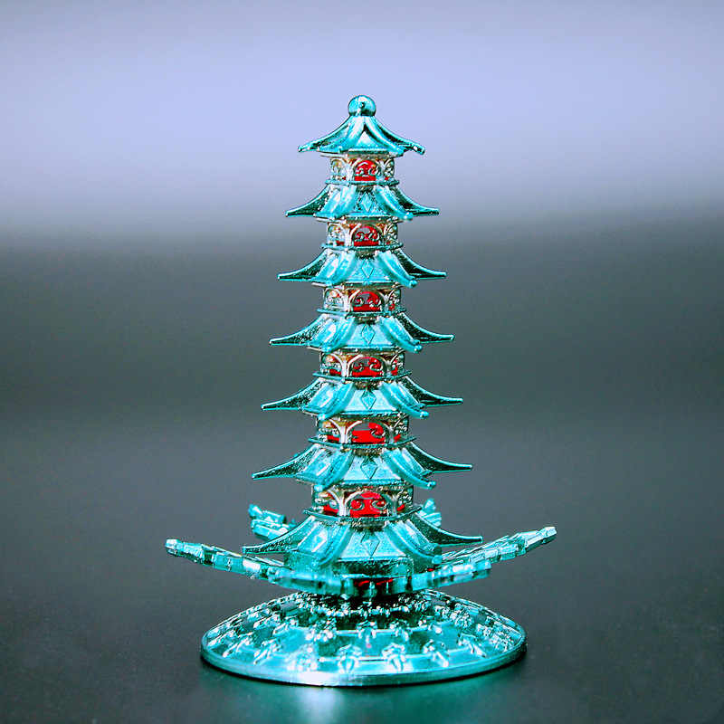斗罗动漫周边唐三七宝琉璃塔闪光版合金模型摆件玩具10cm儿童礼物