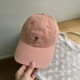 韩国温柔脏粉色2024新品刺绣7棒球帽子男女宽檐高顶显脸小鸭舌帽