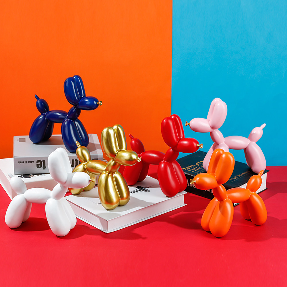 北欧创意气球狗摆件客厅卧室酒柜卡通动物简约现代装饰软装艺术品
